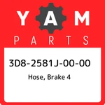 3D8-2581J-00-00 Yamaha Hose, Brake 4 3D82581J0000, New Genuine Oem Part. Fixed Price $72.67.