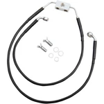Drag Specialties +10" Brake Line Front Black Vinyl 612138-10BLK. Fixed Price $115.21.