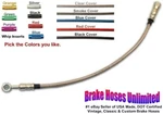 20 Inch, Dot Stainless Hose, -3AN Jic Straight Female To 7/16" Banjo. Fixed Price $24.00.