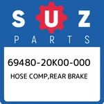 69480-20K00-000 Suzuki Hose Comp,rear Brake 6948020K00000, New Genuine Oem Part. Fixed Price $60.14.