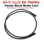 Smoky Black 66.9" Front Brake Line For Harley Road King Electra Glide 2014-24. Fixed Price $51.85.