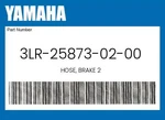 Yamaha Genuine Hose, Brake 3LR-25873-02-00. Fixed Price $82.81.