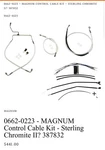 Magnum Chromite Ii 17-19HARLEY Touring 15-17" Ape Cable Install 387832 0662-0223. Fixed Price $301.83.