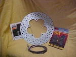 Harley,sportster, 74-77, New Front Brake Performance Kit,rotor,pads,braided Hose. Fixed Price $174.99.
