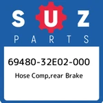 69480-32E02-000 Suzuki Hose Comp,rear Brake 6948032E02000, New Genuine Oem Part. Fixed Price $105.25.
