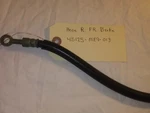 Honda Shadow VT700C R.h. Lower Front Brake Hose VT750 1985 45125-ME9-013. Fixed Price $14.00.