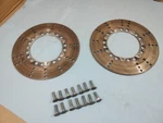 1980-1983 Kawasaki Ltd 550 Front Brake Rotors & Hardware 1000 Gpz. Fixed Price $119.97.