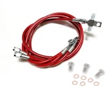 Streamline +2" Extended Steel Braided Front Brake Lines Kit Red TRX450ER. Fixed Price $66.45.