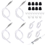Goktvai 4 Sets Universal Brake Bleeder Hose Kit, Transparent, Silver, Black. Fixed Price $23.99.