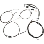 Std Midnight Braided Cable/brake Line Kit For 12"-14" Ape Hangers LA-8005KT-13M. Fixed Price $532.09.