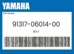 Yamaha Genuine Bolt 91317-06014-00. Fixed Price $9.25.