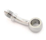 35 Degree Chrome AN3 Banjo Brake Line Fitting - Size #3 Fits 10MM Or 3/8" Bolt. Fixed Price $12.95.