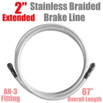 +2" Front Upper Abs Brake Line For 2014-UP Harley Road King Street Electra Glide. Fixed Price $51.95.