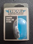 Drag Specialties DS098396CHROME Steel Brake Line Fitting #3 Male - 3/8". Fixed Price $6.07.