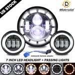 For Yamaha Road Star Silverado XV1600 7" Led Headlight + 4.5" Fog Passing Lights. Fixed Price $60.89.