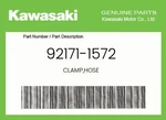 Kawasaki Genuine Clamp,hose 92171-1572. Fixed Price $5.45.