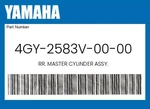 Yamaha Genuine Rr. Master Cylinder Assy. 4GY-2583V-00-00. Fixed Price $142.39.