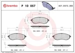 Brembo 10 057 Brake Pad Set, Disc For Chevrolet (sgm) Dae. Fixed Price $57.71.