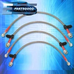 For 98-02 Accord Cg Jdm Front Rear S/s Braided Hose Oil Brake Lines Cable Silver. Fixed Price $48.99.