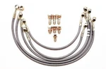 Suzuki 1982-1983 Gs 1100 / Es (linked) Galfer Braided Front Brake Line Kit. Fixed Price $213.12.