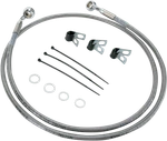 Drag Specialties Brake Line Front +4" Stainless Steel Chrome Fittings 1741-2650. Fixed Price $65.99.