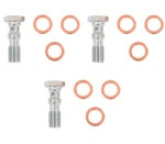 3 Pack Aluminum Double Banjo Bolts With Crush Washers - Chrome. Fixed Price $22.95.