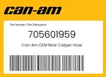 Can-am Genuine Rear Caliper Hose 705601959. Fixed Price $158.99.