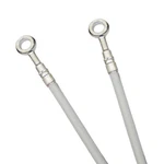 White Stainless Steel Front Brake Line Kit Galfer FK003D739-1-WHT. Fixed Price $65.00.