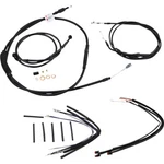 Burly Brand Black Vinyl Jail Cable Kit For 12" Handlebars B30-1150. Fixed Price $254.89.