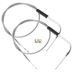 Tigersgate 46.8" Stainless Steel Braided Throttle Idle Cable Kit 2000-06 Softail. Fixed Price $42.99.