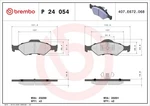 Brembo 24 054 Brake Pad Set, Disc Ford Australia Mazda. Fixed Price $60.38.