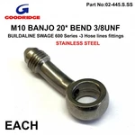 Goodridge M10 Banjo 20* Bend 3/8UNF Gr, B593-03C Swage Crimp Fitting 600 Series. Fixed Price $21.48.