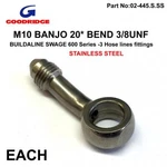 M10 Banjo 20* Bend 3/8UNF Gr, B593-03C Swage 600 Series -3, Goodridge, S/steel. Fixed Price $18.82.