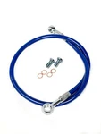 Streamline +2" Blue Extended Rear Steel Braided Brake Kit 27". Fixed Price $31.30.