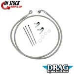 Drag Specialties Extended Length Stainless Steel Front Brake Line Kit +10". Fixed Price $61.90.