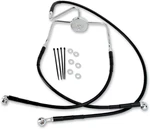 Drag Specialties Brake Line Front (lower/upper) Black Braided Chrome 1741-2520. Fixed Price $127.45.