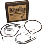Burly Black Vinyl Handlebar Cable Brake Line Kits For Jail Bars 14" B30-1141. Fixed Price $237.77.