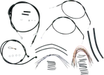 Burly Brand Complete Black Vinyl Handlebar Cable/line Kit For Ape Hangers - 14". Fixed Price $213.09.