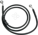 Drag Specialties Brake Line Front (upper) Black Braided Chrome Steel 1741-2882. Fixed Price $77.99.