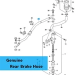 Suzuki GSX-R600 '11-22 GSX-R750 '12-22 Genuine Rear Brake Hose 69480-14J01 Oem. Fixed Price $80.69.