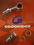 Goodridge 10MM 3/8 24 Straight Banjo Fitting Kit Brake Chrome Big Dog Harley. Fixed Price $21.99.