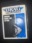Drag Specialties Steel Brake Line DS098279 No 3 Male Fitting 1/8 90 Deg Chrom. Fixed Price $13.90.