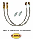 Heidts BX-055 Superide Braided Ss Brake Hoses 14" Long. Fixed Price $67.00.