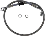 Drag Front Upper Brake Line, Stainless Softail 18-23 Harley # 41800605, 41800620. Fixed Price $76.60.