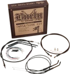 Burly Brand Complete Black Vinyl Handlebar Cable/line Kit For Ape Hangers - 16". Fixed Price $190.79.