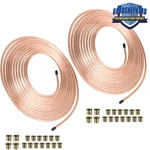 1/4 Od 25 Ft Coil Roll W/ 32 Fittings Brake Line Tubing Kit Copper Nickel 2PCS. Fixed Price $24.77.