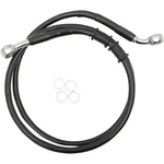 Drag Specialties Standard Length Front Stainless Steel Brake Line Kit - Black Vi. Fixed Price $74.50.